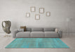 Machine Washable Abstract Light Blue Modern Rug in a Living Room, wshabs1669lblu