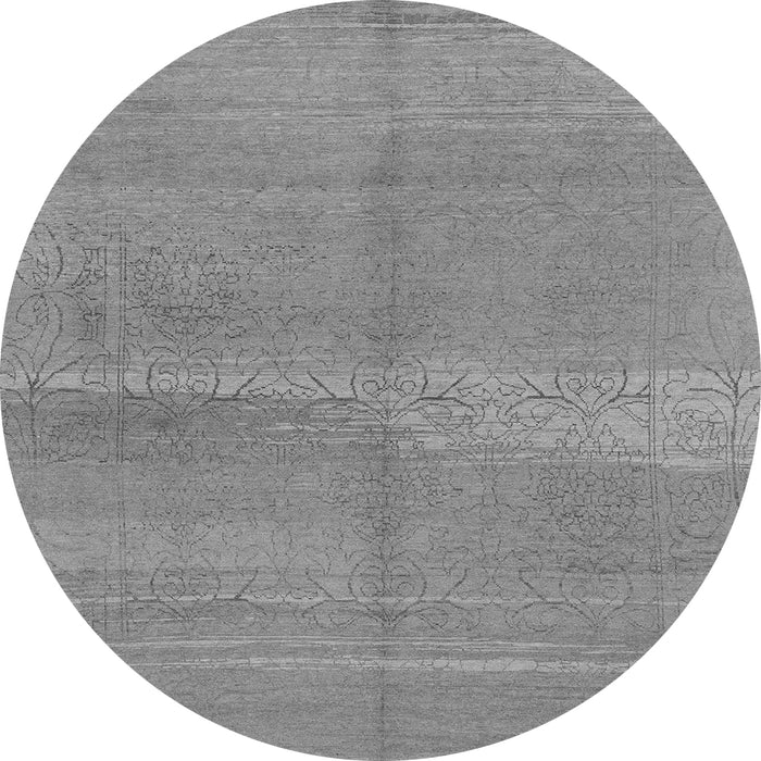 Round Abstract Gray Modern Rug, abs1669gry