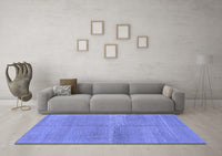 Machine Washable Abstract Blue Modern Rug, wshabs1669blu