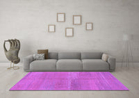 Machine Washable Abstract Purple Modern Rug, wshabs1669pur