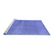 Sideview of Machine Washable Abstract Blue Modern Rug, wshabs1669blu