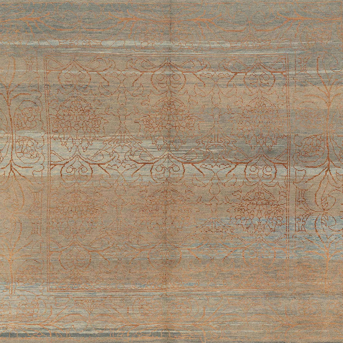 Square Machine Washable Abstract Camel Brown Rug, wshabs1669