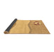 Sideview of Abstract Brown Modern Rug, abs166brn