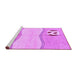 Sideview of Machine Washable Abstract Purple Modern Area Rugs, wshabs166pur