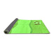 Sideview of Abstract Green Modern Rug, abs166grn