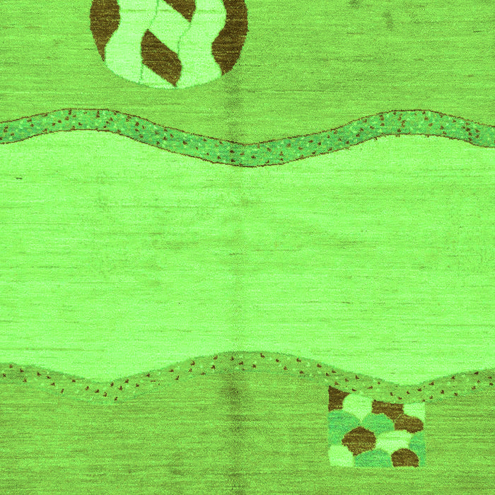 Abstract Green Modern Rug, abs166grn