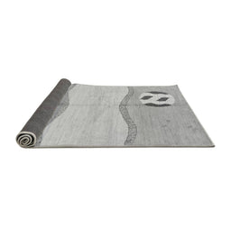 Sideview of Abstract Gray Modern Rug, abs166gry