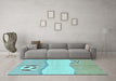 Machine Washable Abstract Light Blue Modern Rug in a Living Room, wshabs166lblu