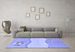 Machine Washable Abstract Blue Modern Rug in a Living Room, wshabs166blu