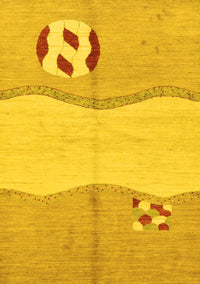 Abstract Yellow Modern Rug, abs166yw