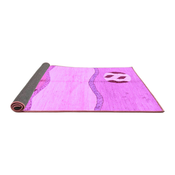 Sideview of Abstract Purple Modern Rug, abs166pur