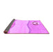 Sideview of Abstract Purple Modern Rug, abs166pur