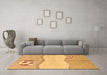 Machine Washable Abstract Brown Modern Rug in a Living Room,, wshabs166brn