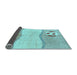 Sideview of Abstract Light Blue Modern Rug, abs166lblu