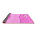 Sideview of Abstract Pink Modern Rug, abs166pnk