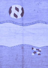 Abstract Blue Modern Rug, abs166blu