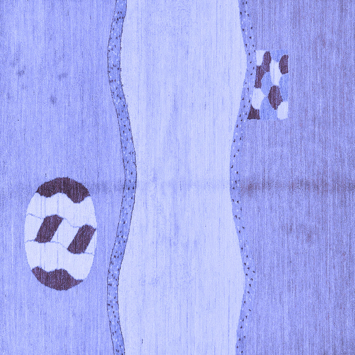 Square Abstract Blue Modern Rug, abs166blu