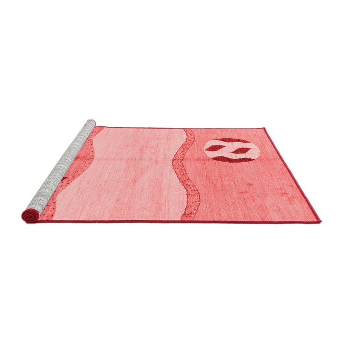 Modern Red Washable Rugs