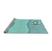 Sideview of Machine Washable Abstract Light Blue Modern Rug, wshabs166lblu