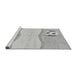 Sideview of Machine Washable Abstract Gray Modern Rug, wshabs166gry