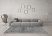 Machine Washable Abstract Gray Modern Rug in a Living Room,, wshabs1670gry