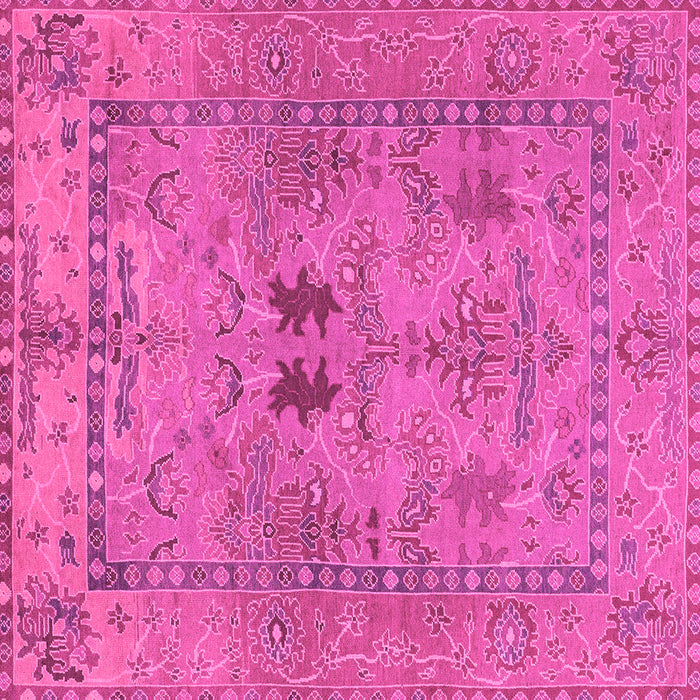 Square Machine Washable Abstract Pink Modern Rug, wshabs1670pnk