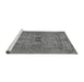 Sideview of Machine Washable Abstract Gray Modern Rug, wshabs1670gry