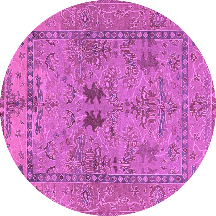Round Machine Washable Abstract Purple Modern Area Rugs, wshabs1670pur
