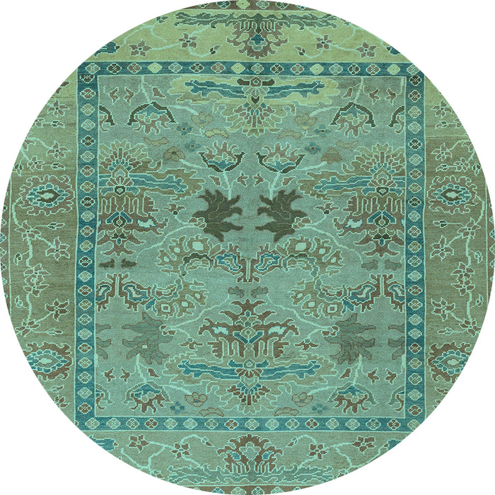 Round Machine Washable Abstract Light Blue Modern Rug, wshabs1670lblu