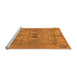 Sideview of Machine Washable Abstract Orange Modern Area Rugs, wshabs1670org