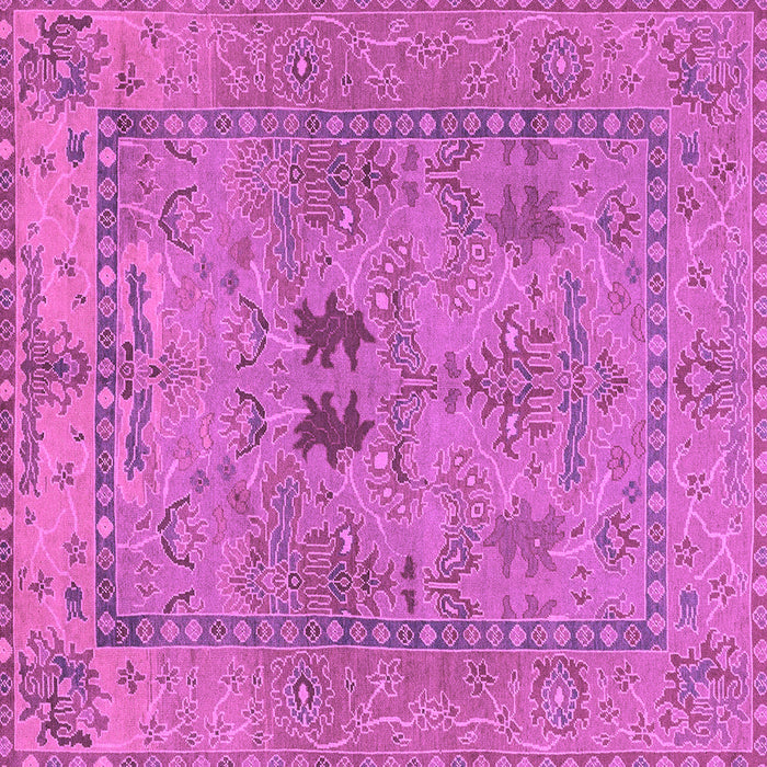 Square Machine Washable Abstract Purple Modern Area Rugs, wshabs1670pur