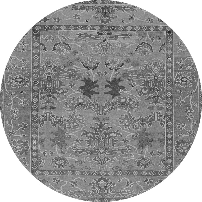 Round Abstract Gray Modern Rug, abs1670gry