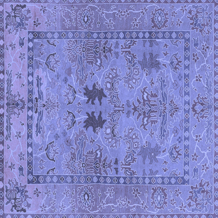 Square Abstract Blue Modern Rug, abs1670blu