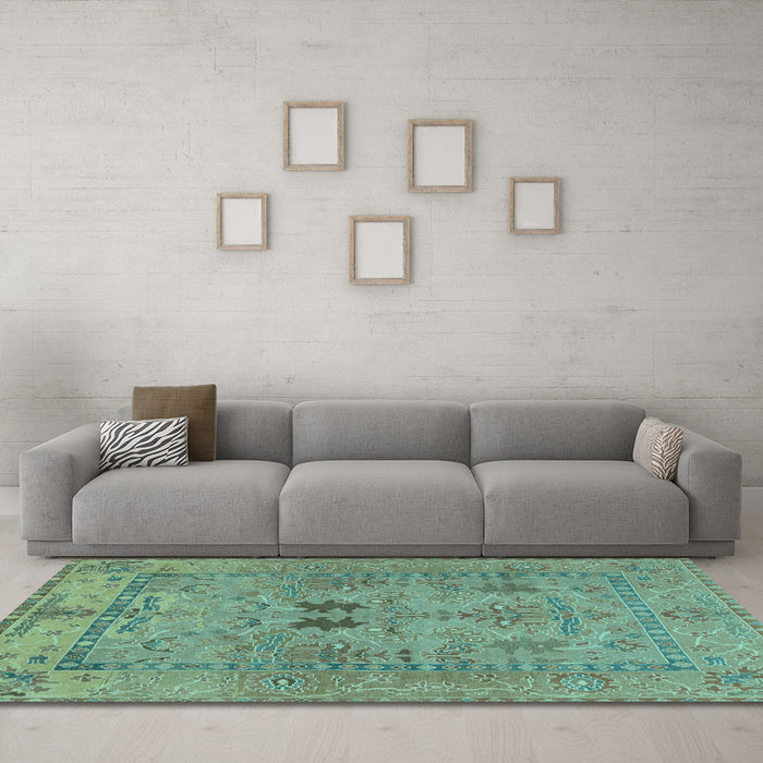 Machine Washable Abstract Light Blue Modern Rug in a Living Room, wshabs1670lblu