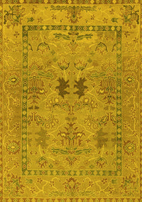 Abstract Yellow Modern Rug, abs1670yw