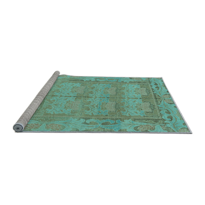 Sideview of Machine Washable Abstract Light Blue Modern Rug, wshabs1671lblu