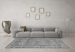 Machine Washable Abstract Gray Modern Rug in a Living Room,, wshabs1671gry