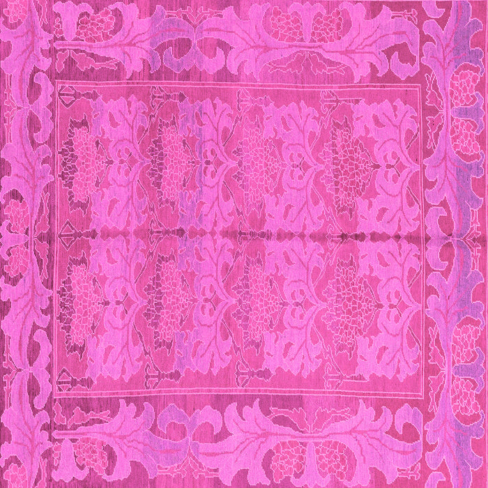 Square Machine Washable Abstract Pink Modern Rug, wshabs1671pnk