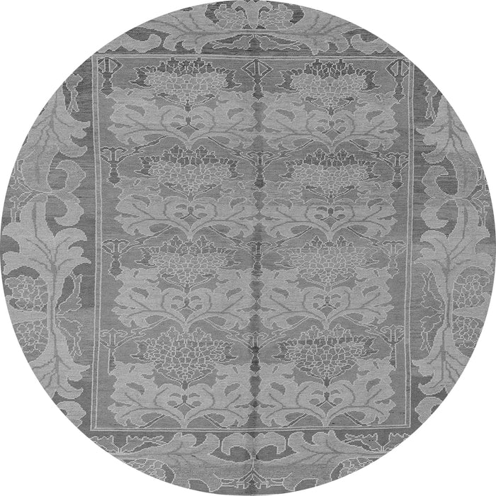 Round Abstract Gray Modern Rug, abs1671gry