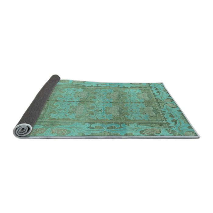Sideview of Abstract Light Blue Modern Rug, abs1671lblu