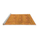 Sideview of Machine Washable Abstract Orange Modern Area Rugs, wshabs1671org