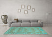 Machine Washable Abstract Light Blue Modern Rug in a Living Room, wshabs1671lblu