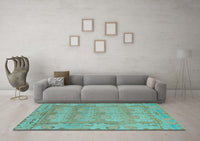 Machine Washable Abstract Light Blue Modern Rug, wshabs1671lblu