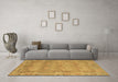 Machine Washable Abstract Brown Modern Rug in a Living Room,, wshabs1671brn