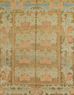 Abstract Cinnamon Brown Modern Rug, abs1671