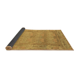 Sideview of Abstract Brown Modern Rug, abs1671brn