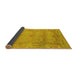 Sideview of Abstract Yellow Modern Rug, abs1671yw