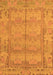 Machine Washable Abstract Orange Modern Area Rugs, wshabs1671org