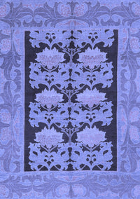 Abstract Blue Modern Rug, abs1672blu