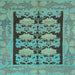 Square Machine Washable Abstract Light Blue Modern Rug, wshabs1672lblu